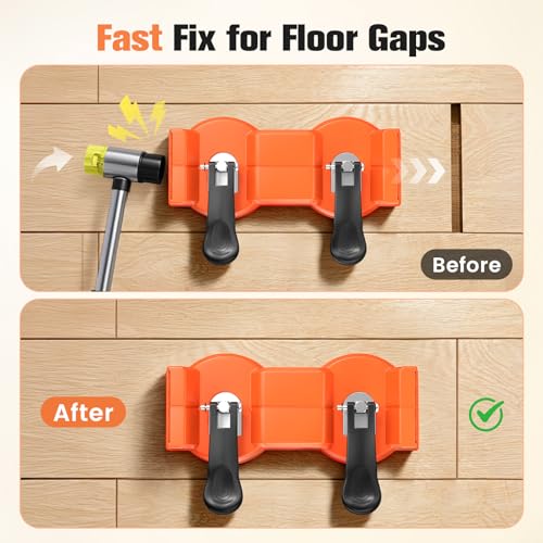 Floor Gap Fixer Tool for Floating Floors, Dual Suction Cups