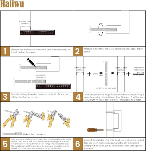 Haliwu 30 Pack 2-1/2in Gold Cabinet Handles for Kitchen Cabinet Handles | Stainless Steel, Gold Handles for Cabinets, Round T-Bar Shape, Brushed Gold Cabinet Pulls, Screws Included - size: 2-1/2 inch hole center