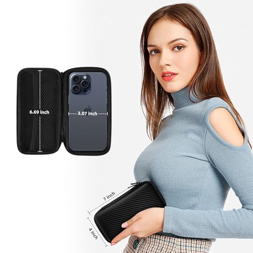 iMangoo Travel Essential Electronics Organizer Charger Case Carrying Pouch - color: FiberBlack, size: Small