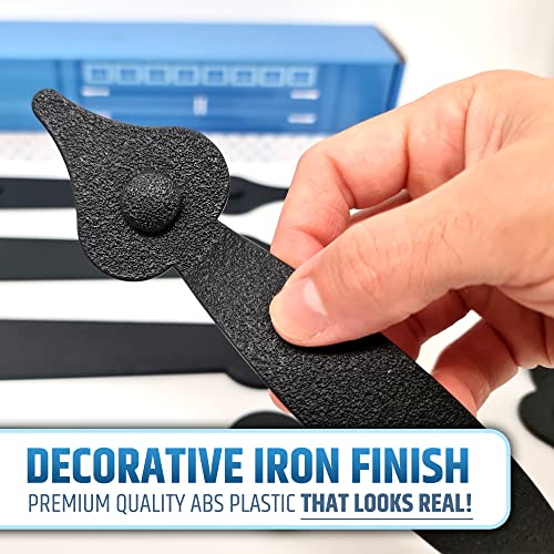 Premium Quality & Strong Magnetic Garage Door Decorative Hardware - Set of 2 Handles + 4 Hinges - Faux Garage Door Accents Kit for Curb Appeal | No Installation Needed | Will Never Fall Off - style: Magnetic Hinges & Handles Set