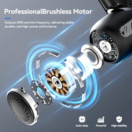 Massage Gun with Heat Therapy, Deep Tissue Mini Muscle Massager - color: Black