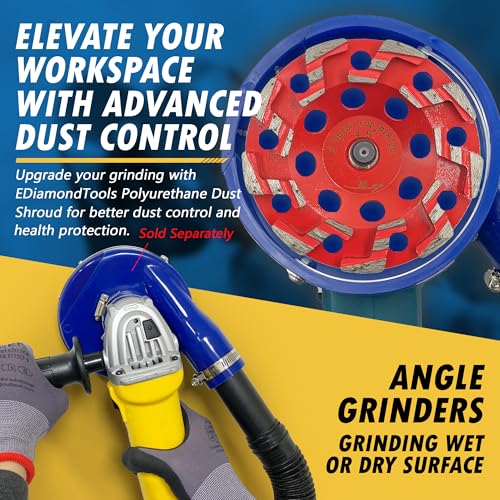 4.5" Diamond Grind Wheel S Seg Concrete & Coating 5/8"-11 Threaded Arbor - style: 4.5" Diameter / S Segments