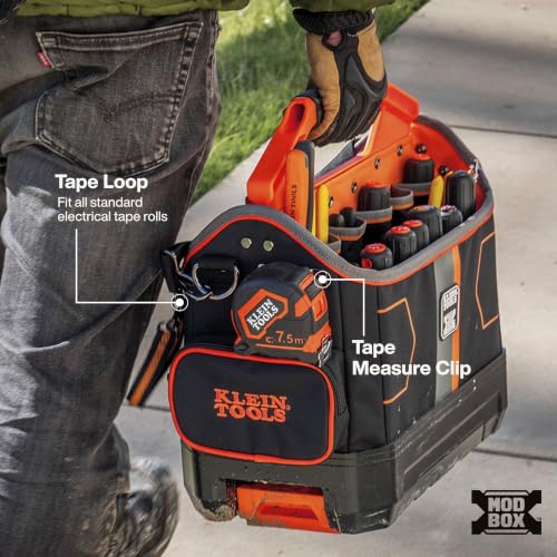 Klein Tools 62202MB MODbox Tool Tote, Part of the MODbox Mobile Workstation, 33 Pockets, Ample Tool Storage, Zipper Pocket for Small Items - size: Tool Tote