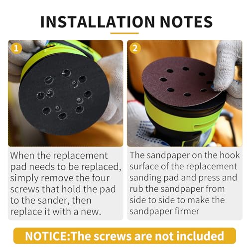 Orbital Sander Metal Pad Replacement for Ryobi, 3 Pack - style: 3 Pack