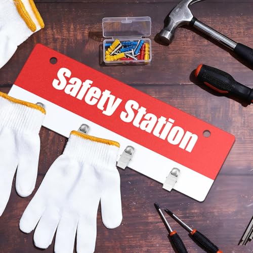 Honeydak Cut Glove Station Wall Mount - style: Red 4 Clips Style