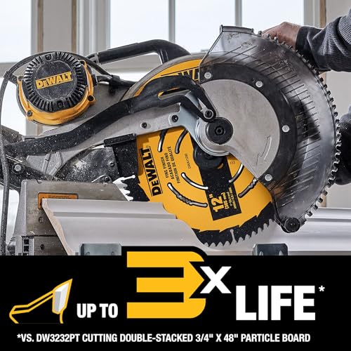 DEWALT 12 Inch 80T Carbide Circular Saw Blade, Fine Finish Saw Blade (DWA11280) | (Pack of 3) - size: One Size (Pack of 3)