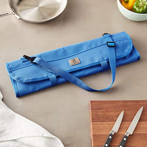 Mercer Culinary 7-Pocket Knife Roll Storage Bag, Blue - style: 7-pocket Knife Roll Storage Bag, Blue