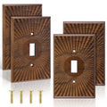 DoubleFill 4 Pcs Walnut Wood Switch Cover,13 * 8.2cm,Single Toggle - color: Single Toggle, size: 13 x 8.2 cm