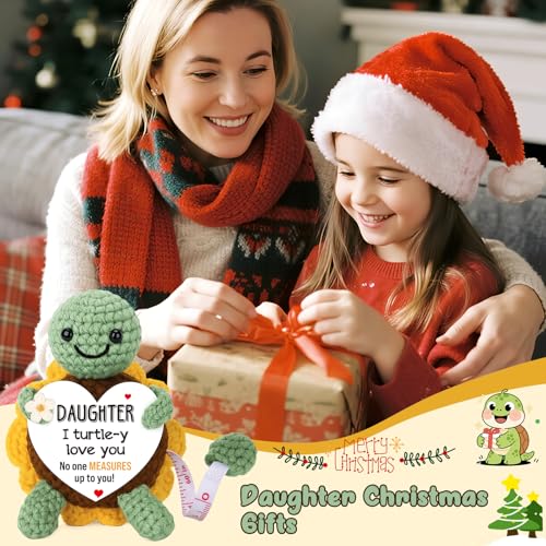 Xinezaa Gifts for Daughter, Crochet Turtle 60 in Retractable Tape Measure - style: daughter