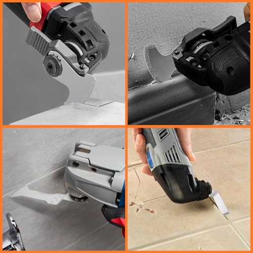 12PCS Diamond Oscillating Multi Tool Grout Removal Blades with 2 Adapters Multifunctional Grout Remover Blades Kit for Oscillating Tool(Mixed Set) - style: 12PCS Mixed Set