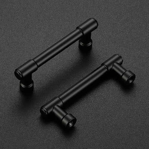 Ravinte Matte Black Kitchen Pulls Cabinet Handles 3 Inch 10 Pack - color: Matte Black, size: 3 Inches Hole Center