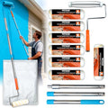 12 Pack 9 Inch Paint Roller Kit with 3FT Extendable Pole - color: 13 Pack, 9" roller