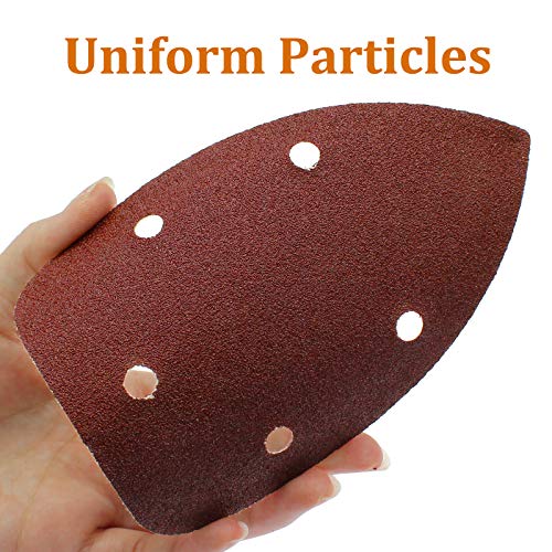 50 Pcs Mouse Detail Sander Sandpaper, 100 Grit, 5 Hole - size: 100 Grit - 50 Pcs