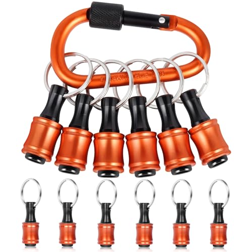 FACAINCXS Bit Holder 1/4 inch Hex Shank Screwdriver Bits Holder Extension Bar Keychain Screw Adapter Drill Change Hand-held Screwdrivers Drill Bits Holder Portable - color: 6pcs-a-sct