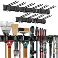 TIDYME Garage Wall Organizer, Shovel Holder Wall Mount, 80" Double Hooks - size: 80" (0 Shelves)