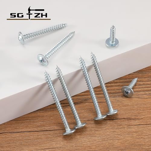 #8 x 3/4" Wood Screw 500Pcs Alloy Steel Standard Thread Truss Head Fast Self Tapping by SG TZH - color: Silver - Alloy Steel, size: #8 x 3/4"