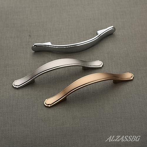 Alzassbg Champagne Bronze Cabinet Pulls and Handles 10 Pack, AL3028TGP - color: Champagne Bronze, size: 3" Hole Center