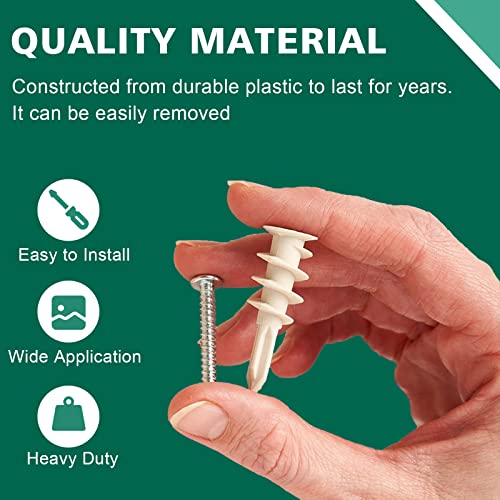 320PCS Drywall Anchors and Screws Kit – Self Drilling Nylon Wall Anchors, Heavy Duty Plastic Anchors for Drywall, No Pre-Drill Needed, Hollow Wall Anchors (10x35mm, 15x32mm, 13x42mm)