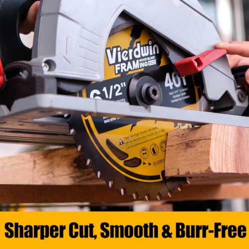 6-1/2" 40T Carbide Saw Blade 5/8" Arbor for Wood Plywood OSB & MDF - size: 6-1/2'' 40T 1PC