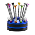 10 pcs Precision Slotted And Phillips Watch Screwdriver Set Different Sizes With 20 Extra Replace Blades Watchmaker Screwdriver Set for Watch,Jewelry,Eyeglass，The Best Gift for Dad