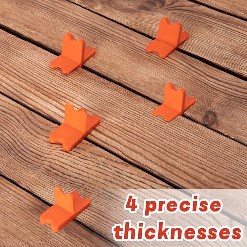 8 Pcs ABS Deck Spacer Tool, 4 Thicknesses Orange Deck Board Spacers - color: Orange-8