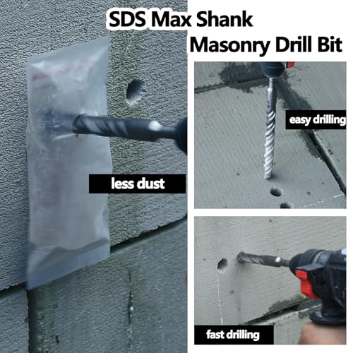5/8 x 31 SDS Max Rotary Hammer Drill Bit, 16x800mm Masonry Drill Bit | Carbide Tip Concrete Drill Bit for Masonry, Brick, Stone, Concrete - size: 16mm ( 5/8 in ) Diameter, style: Length :800mm / 31 inch