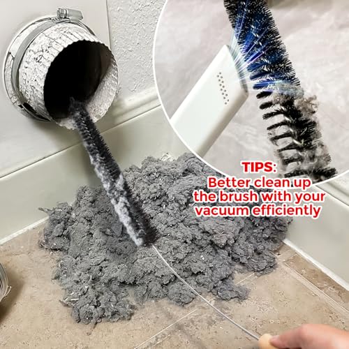 Holikme Dryer Vent Cleaner Kit, 2 Pcs Replacement Lint Brush for Vent Trap - size: Upgrade 2Pack
