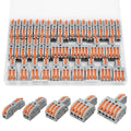 Linkstyle 40Pcs Lever Wire Connectors, Compact Splicing Kit Mini Quick Electrical Push in Connectors for Circuit Inline 24-12 AWG, DIY Wiring Assortment 1 in 1/2/3/4/5 Out