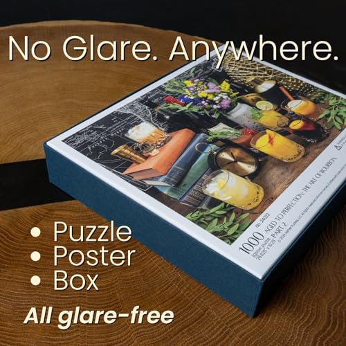 Aged to Perfection: The Art of Bourbon Puzzle Part 2, Premium 1000 Piece Jigsaw Puzzle for Adults, Glare-Free, Soft-Touch Puzzles, Made in USA, 26.6" x 19.25" - color: Aged to Perfection: the Art of Bourbon, Part 2