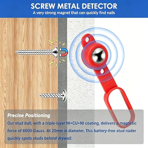 4Pcs Magnetic Stud Finder, 27 Pounds of Pull Power Stud Ball 52300 - size: 4 Pack