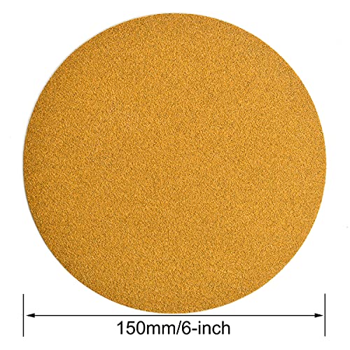 6-Inch No-Hole Hook & Loop Sanding Discs 60-800 Mixed Grit, 100-Pack - size: 60-800 Assorted Grits 100pcs