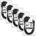 Large Zip Ties Heavy Duty Outdoor 24 inch (250 Pack), Heavy Duty Zip Ties 220 lbs, Black, by ANOSON - size: 24"/250 pk (220 Lb)