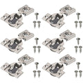 Blum Compact BLUMOTION Hinge (3 Kits), 1/2" Overlay, 105° Opening Angle, Steel, Integrated Soft-Close Hinges for Face Frame Cabinets - size: 3 KITS, style: With Screws
