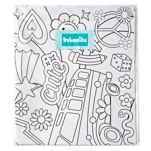 Dvbonike Jumbo Stay Groovy Coloring Poster Retro Hippie Boho DIY Paper - style: Groovy