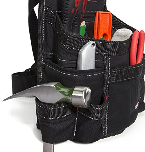 Dickies 8-Pocket Tool Belt/Utility Pouch, Adjustable 2-Inch Belt, Durable Canvas Construction, Puncture-Resistant Liner, Black - color: Black