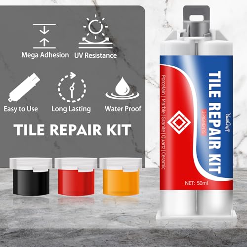 Tile Repair Kit 3.4 oz - Porcelain Repair Paste Reattaches Missing Pieces