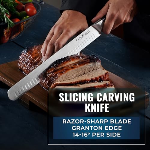 Cutluxe Butcher Knife Set, Brisket, Breaking & Boning Knife for Meat - size: 3 Pcs Brisket Knife Set