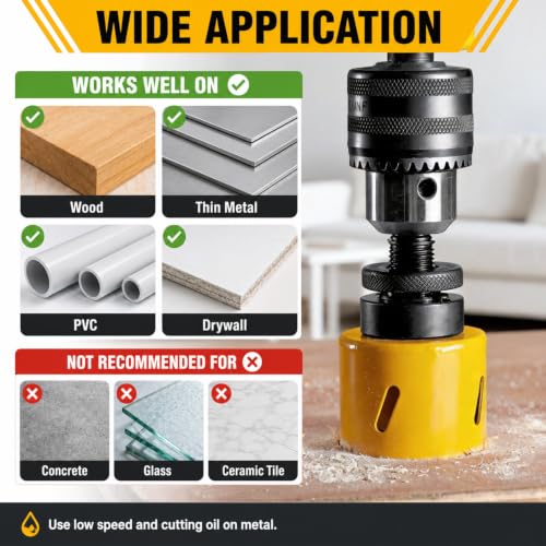 KATA 28 Piece Bi Metal Hole Saw Set 3/4"-4-3/4" for Metal Wood PVC Drywall - color: 28 PCS