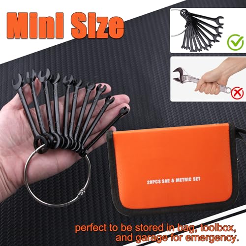 SPEEDWOX 20 Pockets Wrench Tool Storage Bag for Small Size Wrench - size: Metric and SAE Pouch