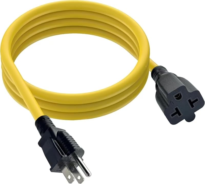 3FT 12AWG Heavy Duty Right-Angle 15Amp to 20Amp Extension Cord - size: 3Ft extension cord
