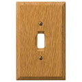 Amerelle 4025T Carson Wallplate, 1 Toggle, Wood, Light Oak, 1-Pack - size: Single Toggle