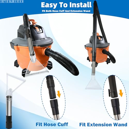 Happy Tree Universal Fit All Shop Vacs with 2-1/2" and 1-7/8" and 1-1/4" Adapters, Large 7-1/2" Extraction Accessory for Upholstery & Carpet Cleaning and Auto Detailing, Shop Vac Extractor Attachment - size: Large