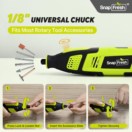 SnapFresh 12V Cordless Rotary Tool Kit, 32,000 RPM, 111 Accessories - size: 12
