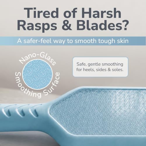 SILKLE Nano Glass Foot File - Foot Callus Remover for Feet & Foot Scrubber - style: Blue