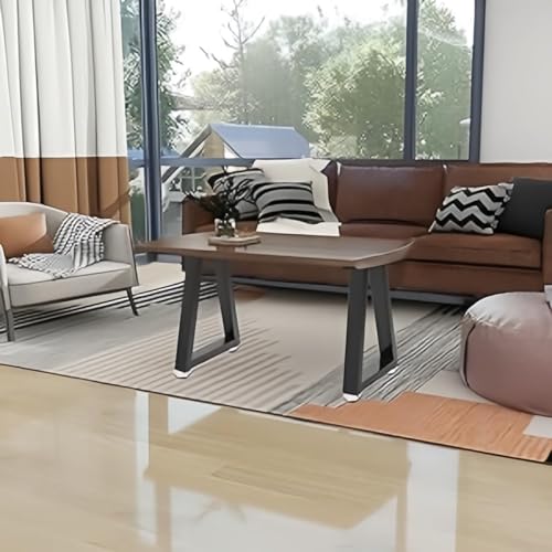 22 Inch Metal Desk Table Legs, Trapezoid Metal Coffee Table Legs,Heavy Duty Industrial Dinning Desk Leg with Adjustment Feet Pads (Bear Up to 800lb) - size: 22 '' Trapezoid