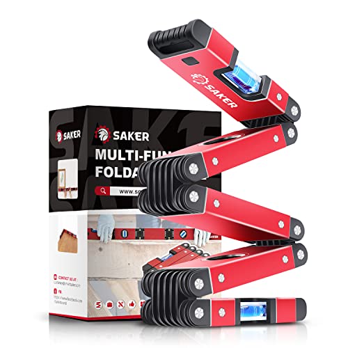 Saker Multi-function Foldable Level, 28-Inch Level Tool,Gift for Father Him Her,Multi-Angle Measurement Woodworking Tool,Precise Leveling In Any Position,Folding Level Tool To Save Your Time - style: 28 Inch Foldable Level