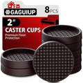Non Slip Furniture Pads - 2" Anti Skid Caster Cups, 8PCS Round Furniture Coasters for Hardwood Floors, Anti Slide Furniture Cup Bed Couch Floor Protectors, Furniture Stoppers to Prevent Sliding(Brown) - size: 2" 8pcs Brown