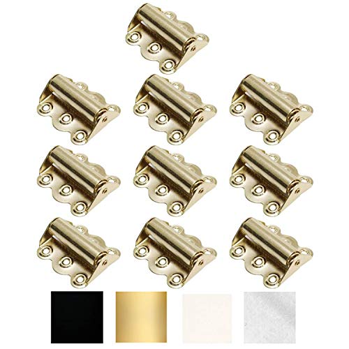 Litepak Screen Door Hinge Professional Grade Hardware Self-Closing Easy Install (10 Pack, Polished Brass) - color: Polished Brass, size: 10 Pack