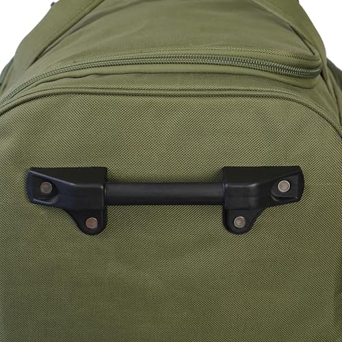 US Army ROMEO 31-inch Large Tactical Duffel Bag with Wheels | Heavy Duty Material, Molle Webbing, Water Resistant Military Rolling Bag for Travel, Deployment, and Camping - Tactical Green - color: Tactical Green, size: 31-inch