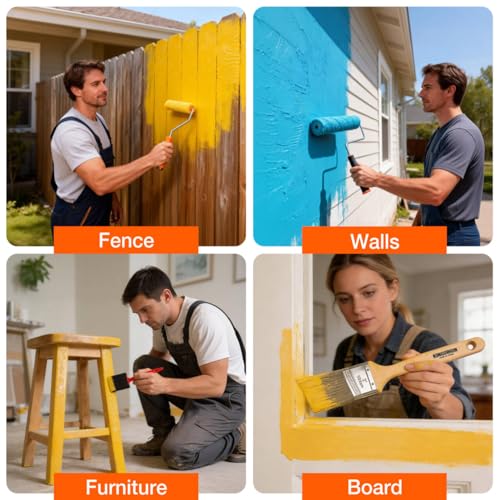 13 Pcs Paint Tray Set, Paint Brush with 9" & 4" Paint Roller - color: 13 Pack, 9" Paint Trays